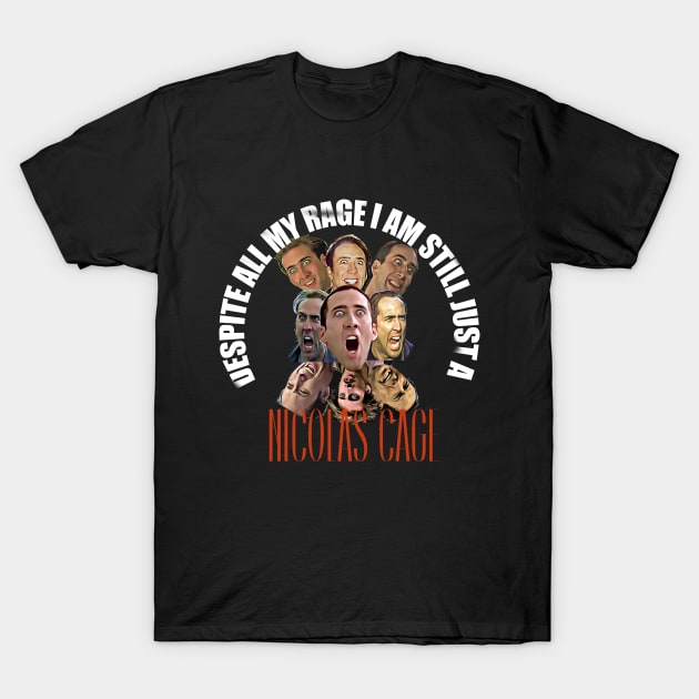 Nicolas Cage Rage! T-Shirt by Level20Entertainment